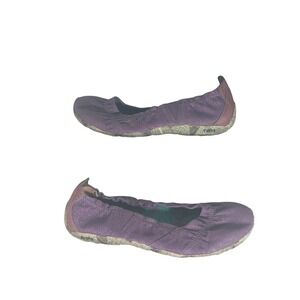 Koa Canvas Purple Metallic Ballet Flats Womens Size 8 Slip On Shoes UW00723